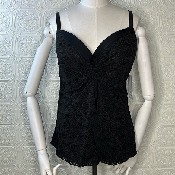 FULLFITALL | Tankini Top with Underwire & Tummy Control, Size 18, NWT - Picture 3 of 14